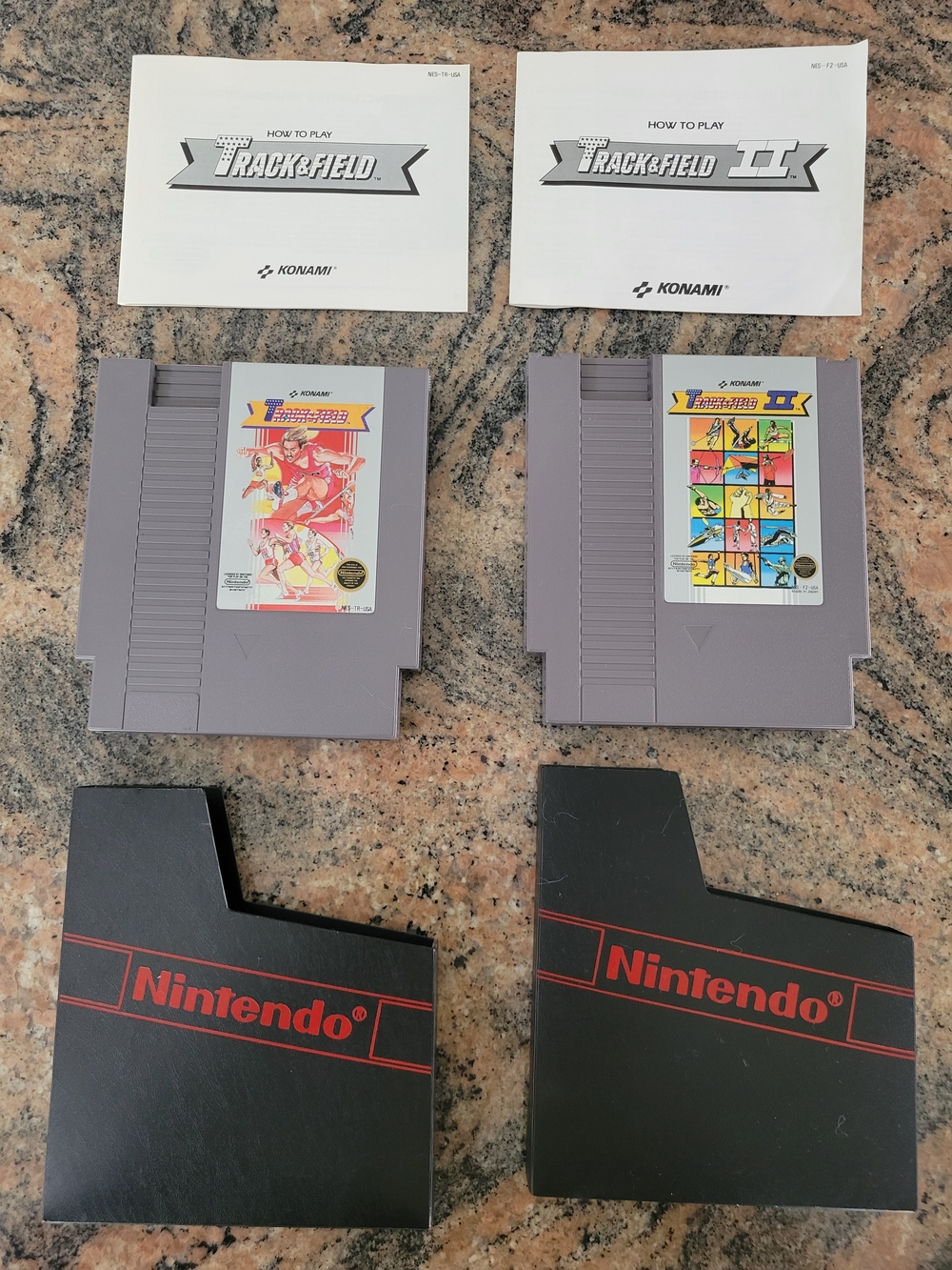 Nintendo Combo Pack: Track & Field and its sequel Track & Field II with Manuals.